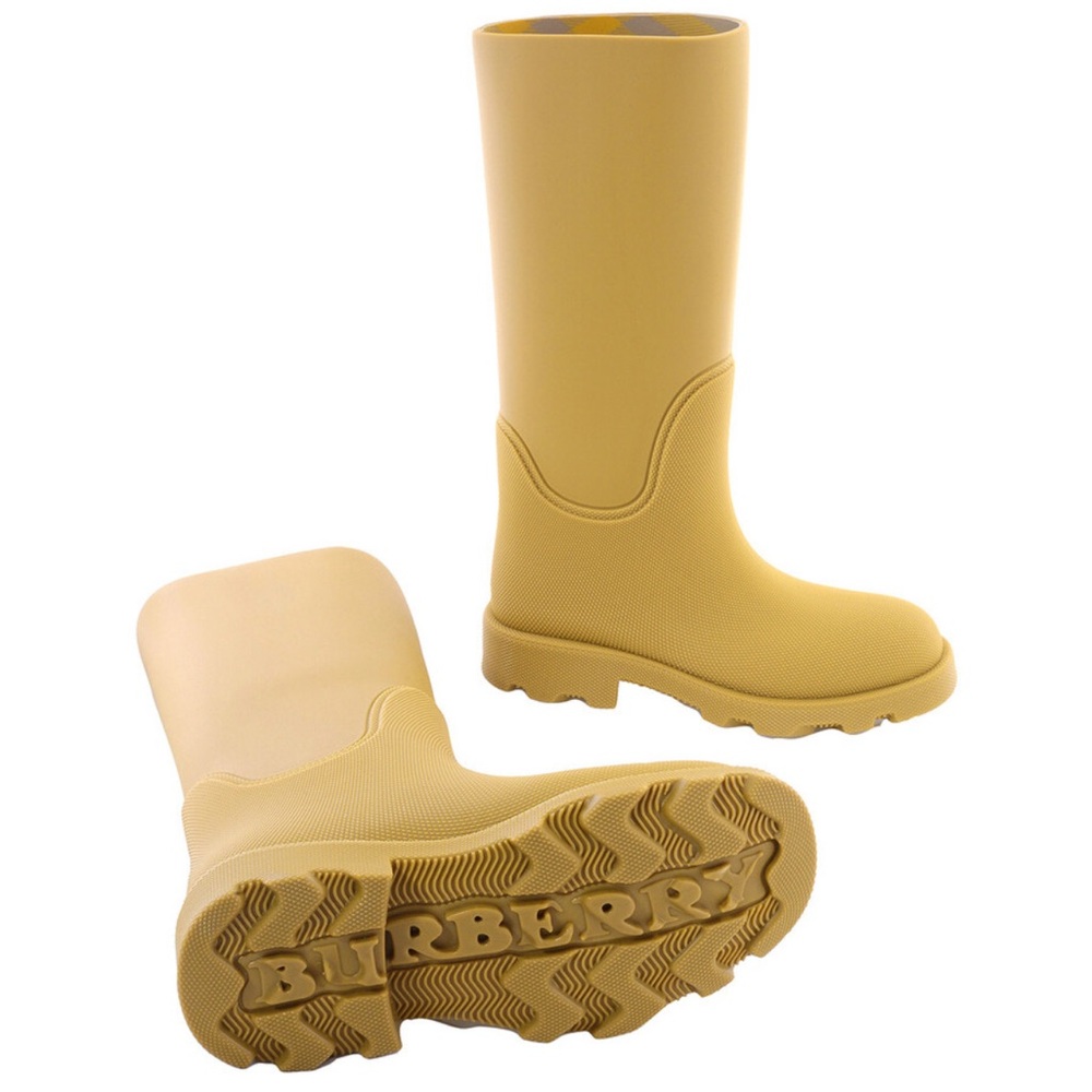 New Burberry Manilla Marsh Slip-On Rain Boots, Brand Size 39